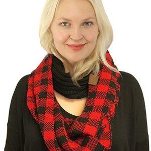 NWT Red CC Buffalo Infinity Scarf